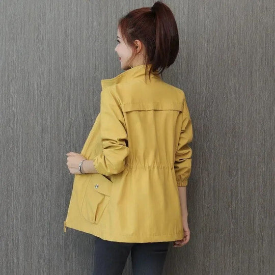 Wasserabweisender Damen-Trenchcoat Leichte Regenjacke Verstellbare Taille Frühling Herbst Mode Elegantes Design | Sansoti