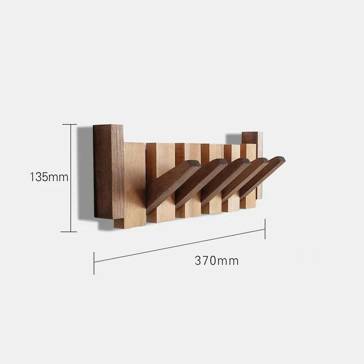 Decoratieve Wandkapstok Hout Piano-Design 4-8 Haken Hallway Organizer Scandinavisch Interieur Garderobe | Sansoti