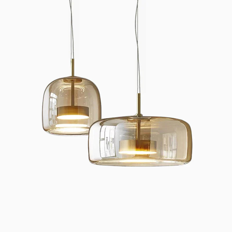 Glazen Hanglamp met LED Verlichting Modern Design Woonkamer Slaapkamer | Sansoti
