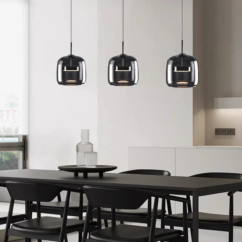 Glazen Hanglamp met LED Verlichting Modern Design Woonkamer Slaapkamer | Sansoti
