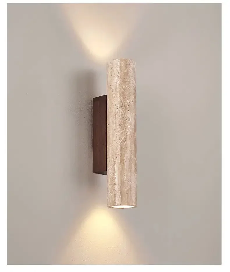 Applique Murale en Travertin – Éclairage LED Mural Élégant au Design Naturel | Restfield