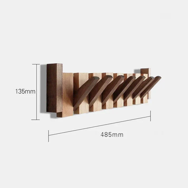 Decoratieve Wandkapstok Hout Piano-Design 4-8 Haken Hallway Organizer Scandinavisch Interieur Garderobe | Sansoti