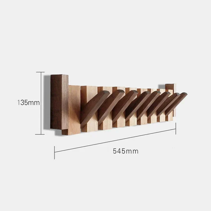 Decoratieve Wandkapstok Hout Piano-Design 4-8 Haken Hallway Organizer Scandinavisch Interieur Garderobe | Sansoti