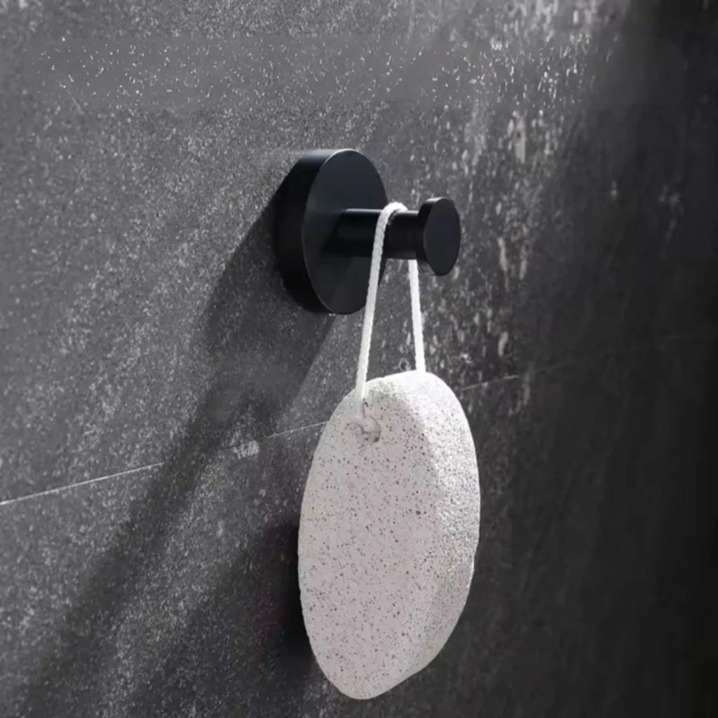 Set de crochets muraux à ventouse 4 pièces sans perçage noir mat doré argenté salle de bains cuisine porte-serviettes organiseur | Sansoti