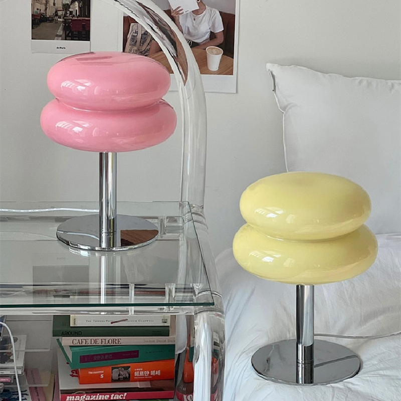 Tischleuchte Glas Ei Italienischer Designer Design LED Dimmbar Schlafzimmer Wohnzimmer Arbeitszimmer Stimmungslicht Drehknopf Eisen Glas