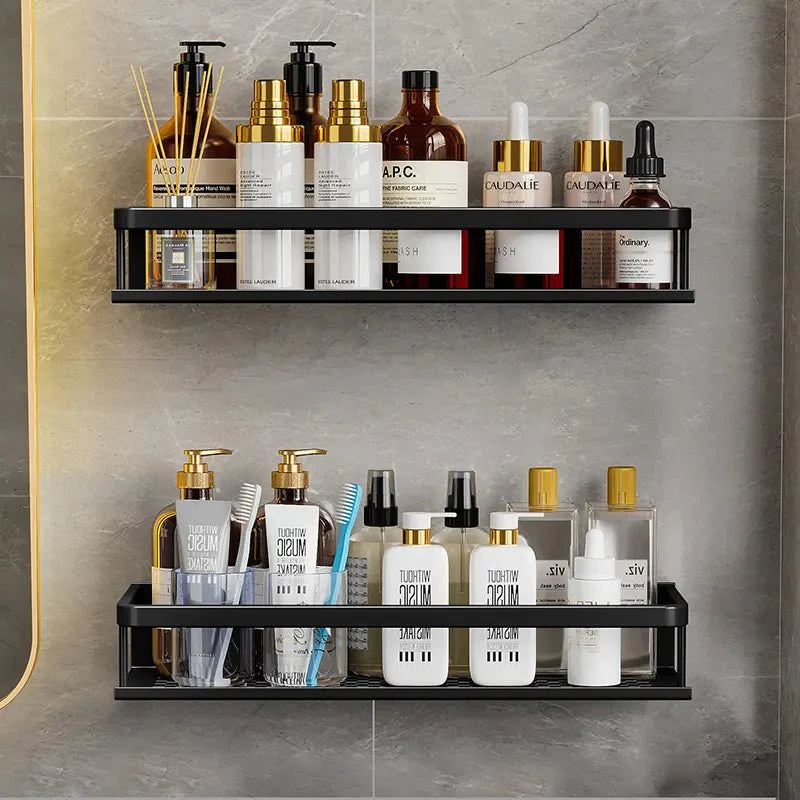 Wandregal für Dusche – Mattschwarzes Aluminium, Rostfrei & Minimalistisch | Restfield