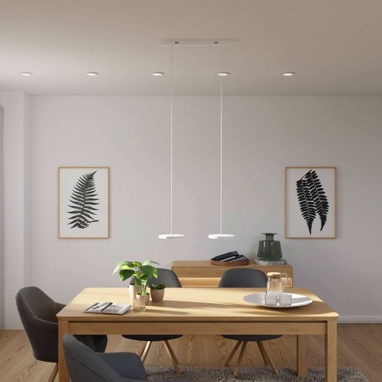 Design Hanglamp LED Aluminium 3-4 Lichts Zwart Eettafel Dimbaar Modern Pendellamp Minimalistisch Interieur Verlichting | Sansoti