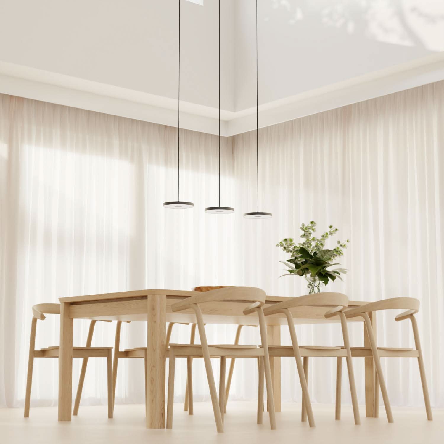 Design Hanglamp LED Aluminium 3-4 Lichts Zwart Eettafel Dimbaar Modern Pendellamp Minimalistisch Interieur Verlichting | Sansoti