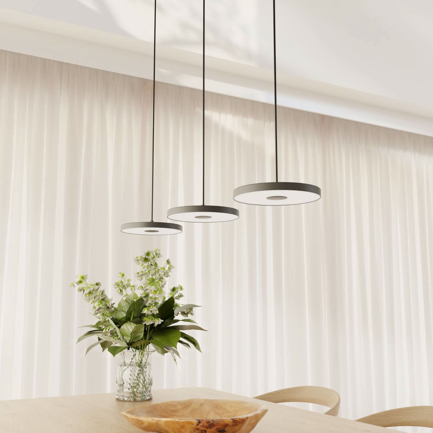 Design Hanglamp LED Aluminium 3-4 Lichts Zwart Eettafel Dimbaar Modern Pendellamp Minimalistisch Interieur Verlichting | Sansoti