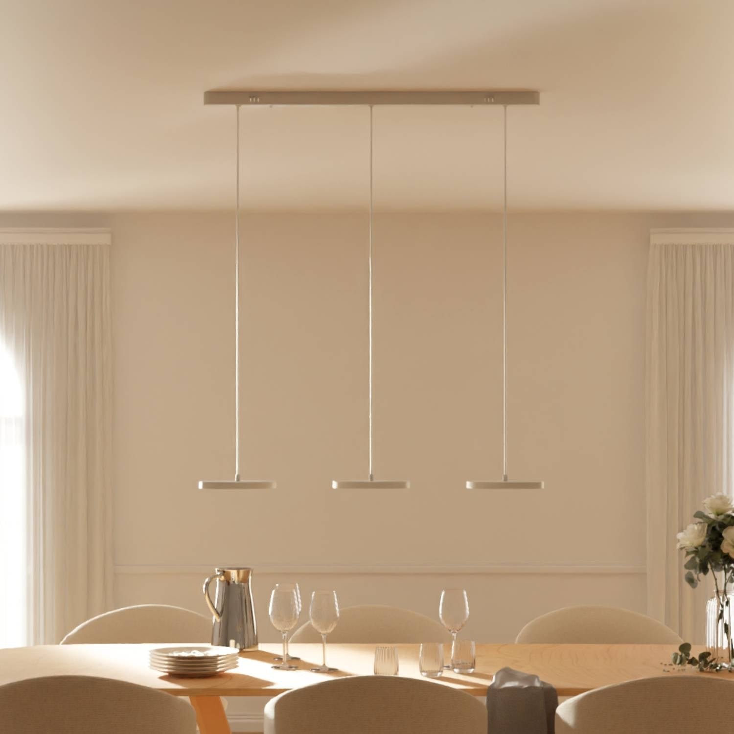 Design Hanglamp LED Aluminium 3-4 Lichts Zwart Eettafel Dimbaar Modern Pendellamp Minimalistisch Interieur Verlichting | Sansoti