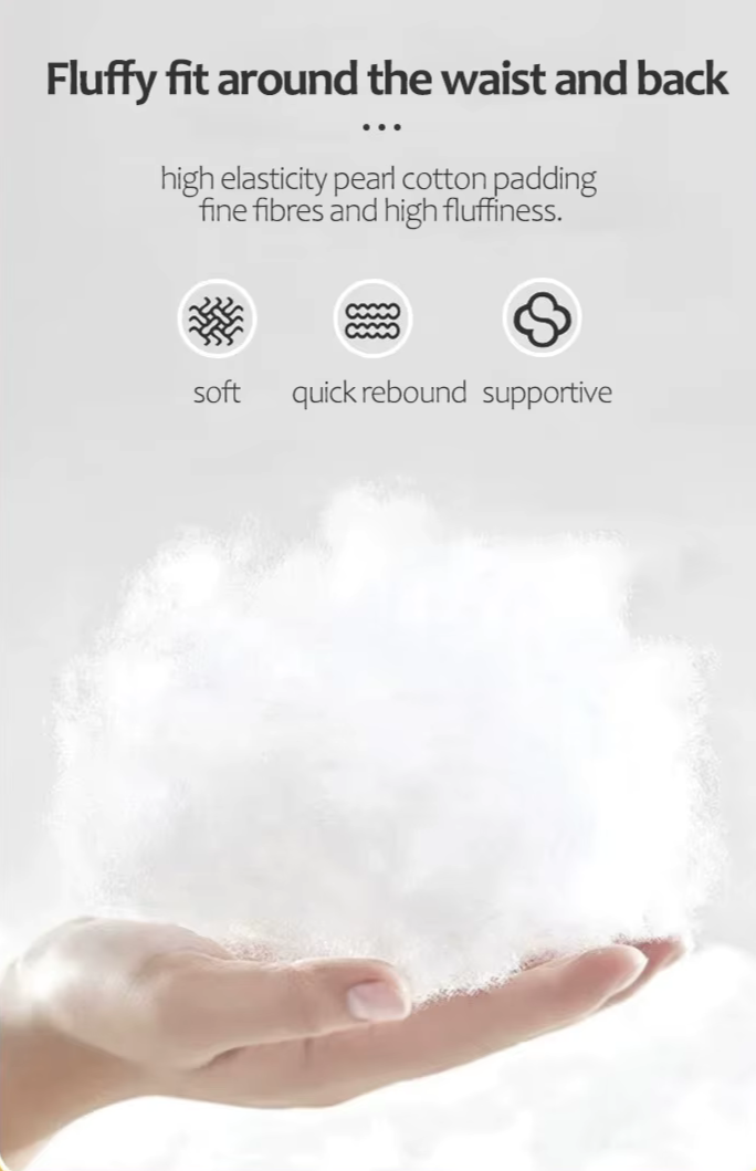 Coussin ergonomique de soutien dorsal avec appuie-tête réglable et housse en coton amovible pour un confort d’assise optimal à la maison | Sansoti
