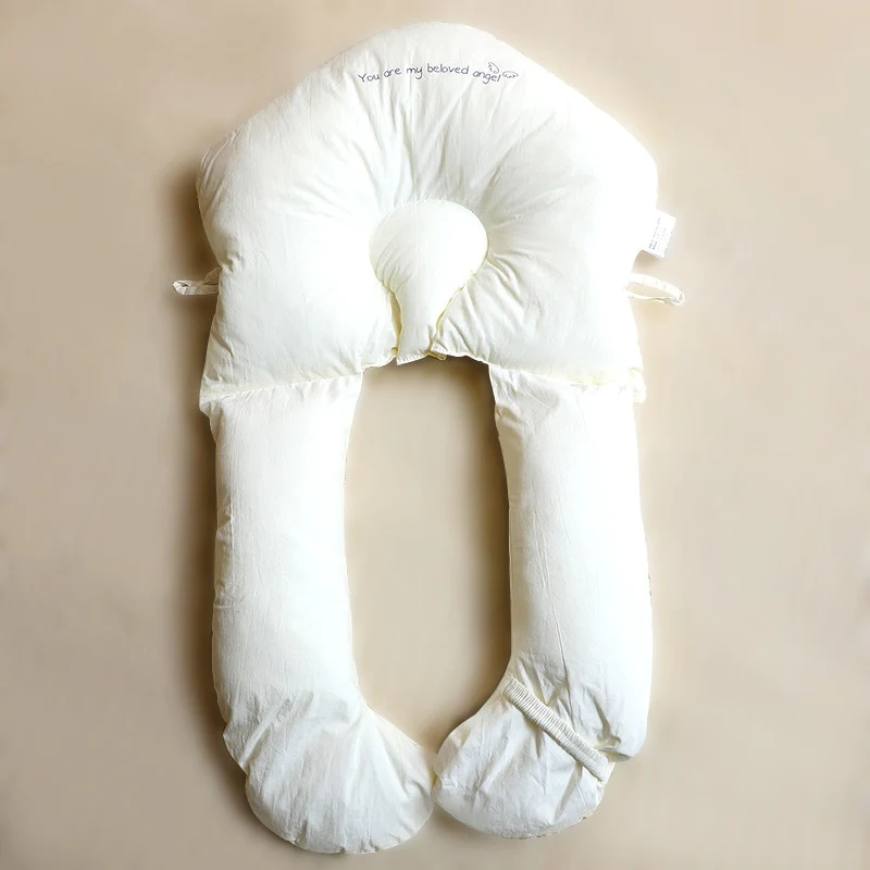 Ergonomisch Babykussen Katoen Memory Foam 72x42cm Hoofdsteun 0-2 Jaar Wiegkussen Hypoallergeen Pasgeboren | Sansoti