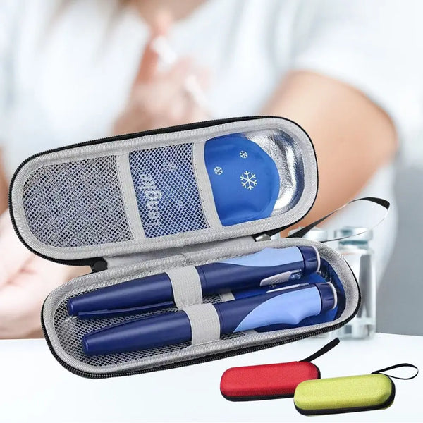 Sac isotherme pour médicaments avec poche de gel 20x7,5cm Voyage Maintien de la température Transport des médicaments Isolation Compact | Sansoti