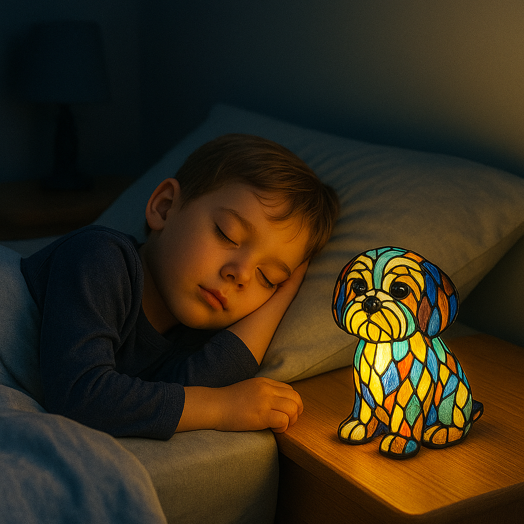 Hondenlampen Set – Handgemaakte LED Hondenlampen Meerdere Rassen Decoratief Warm Licht USB Batterij Woonkamer | Sansoti
