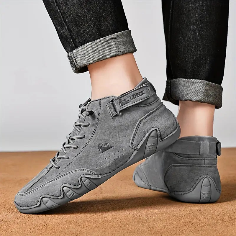 Waterdichte Heren Laarsschoenen met Hoge Schacht en Elastische Sluiting Kunstleer Robuust Straatmode | Sansoti