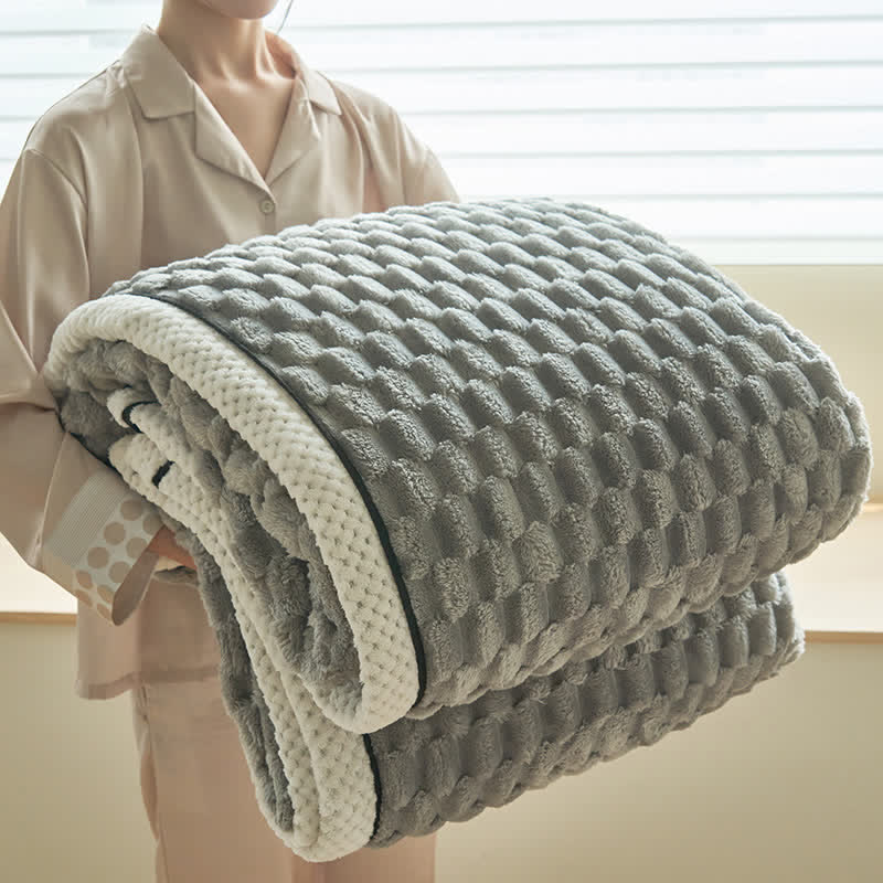 Plaid en Corail Doux – Couverture Réversible Chaude pour Canapé & Lit
