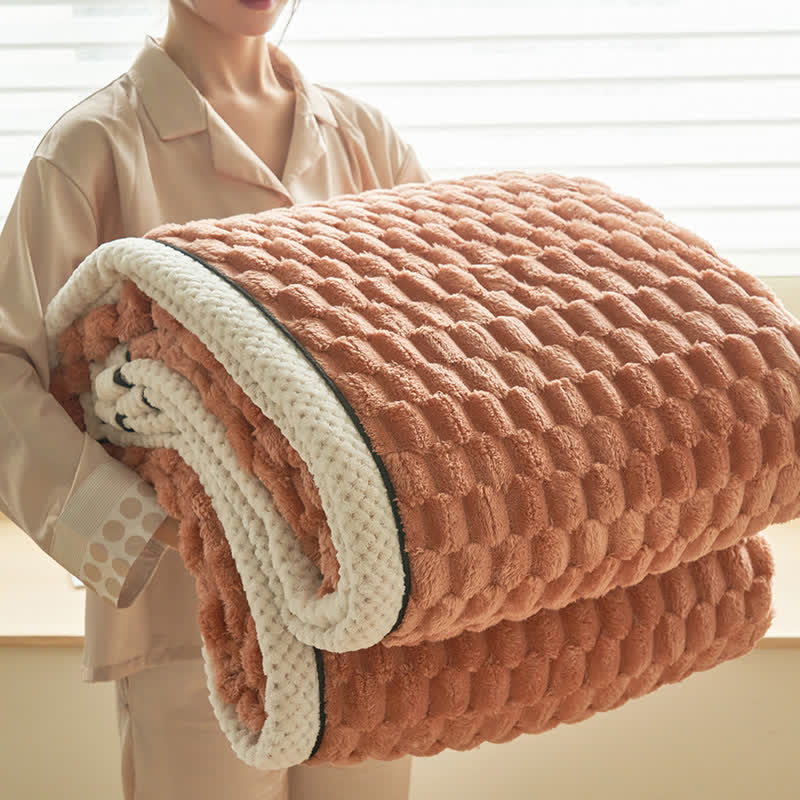 Plaid en Corail Doux – Couverture Réversible Chaude pour Canapé & Lit