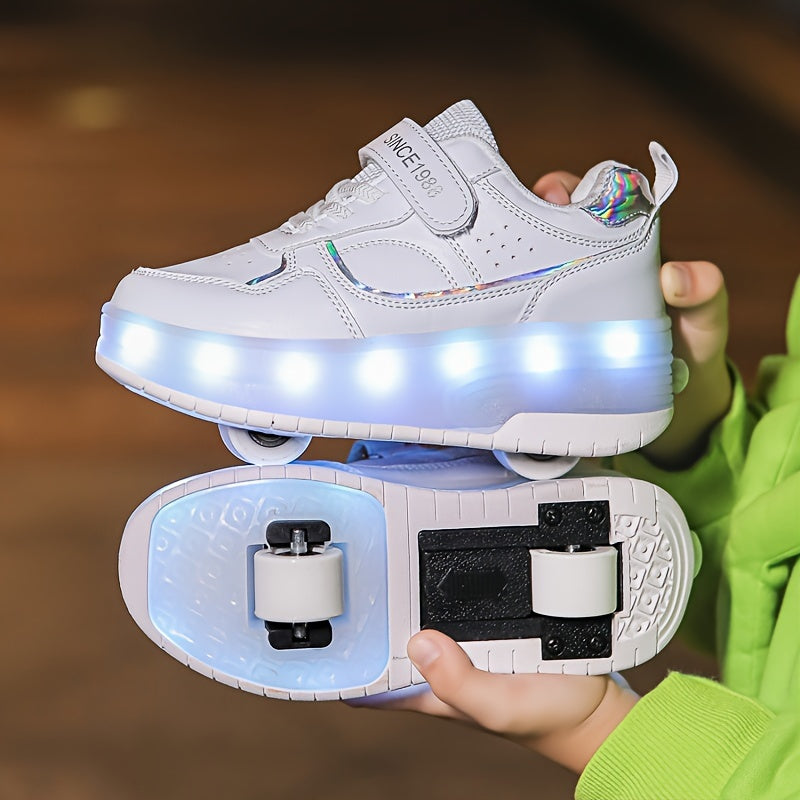 Rollerschoenen voor Kinderen met LED-verlichting – Sportieve Sneakers met Wieltjes – Comfortabel en Veilig – Maat 29-40 | Sansoti