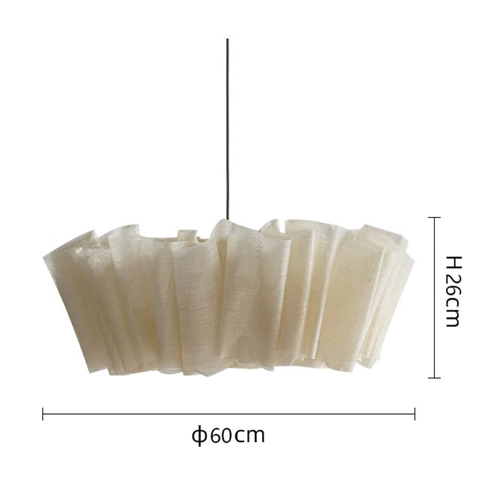 Geplisseerde Stoffen Hanglamp – Minimalistische Scandinavische Verlichting voor Eetkamer & Woonkamer | Sansoti