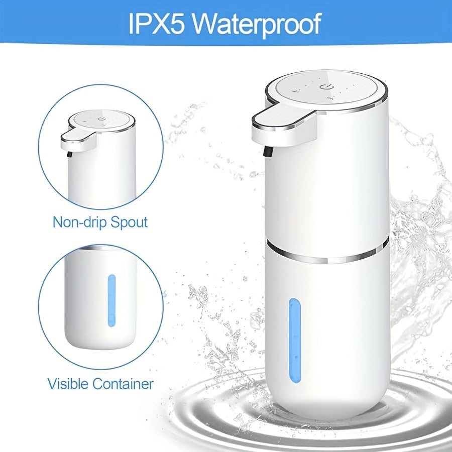 Automatische Zeepdispenser Sensor 380ml Kunststof Wit Badkamer Keuken Wandmontage Schuimdispenser USB Oplaadbaar | Sansoti