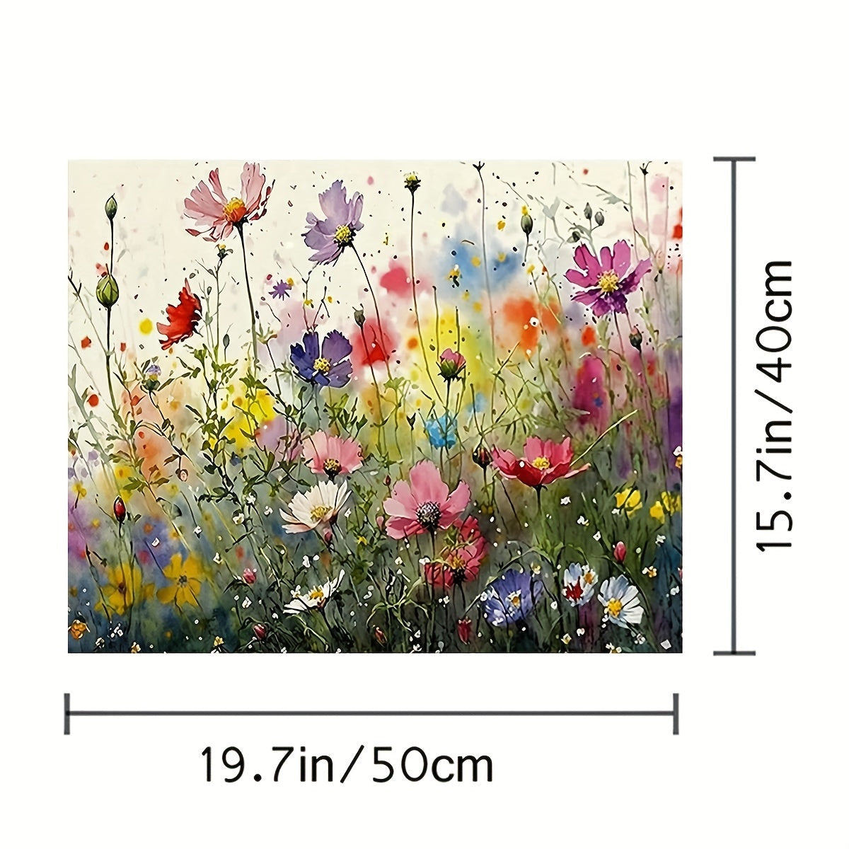 Schilderset op Nummers Bloemen 40x50cm Canvas Wanddecoratie Doe-het-Zelf Creatief Ontspanning Hobby Kunst | Sansoti