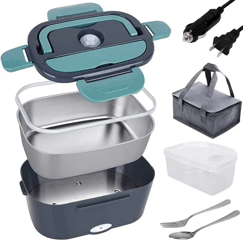 Elektrische Lunchbox met Verwarming 1.5L – Warm Eten Onderweg Auto & Thuis | Sansoti