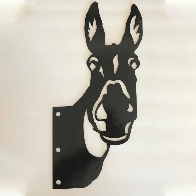 Décoration murale en métal représentant un animal de ferme, 28 x 29 cm, fer brun, ornement de jardin, décoration extérieure rustique, fait main | Sansoti