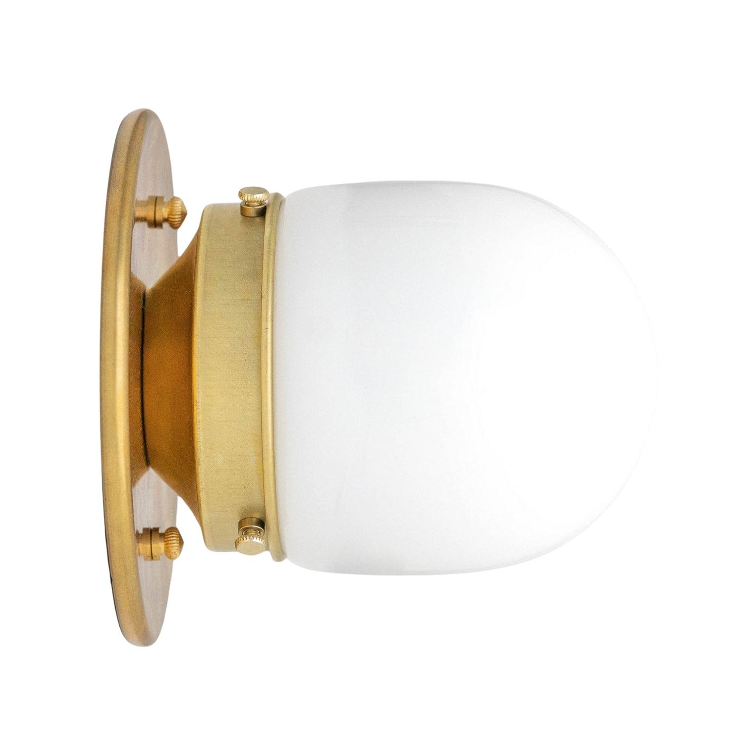 Opaal Glazen Wandlamp & Plafondlamp Dubbelfunctie Modern Design Messing | Sansoti