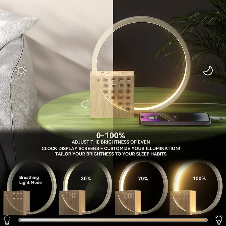 Touch Alarm Clock with Night Light – Touch Control Lighting and Alarm Function White Bedroom | Sansoti