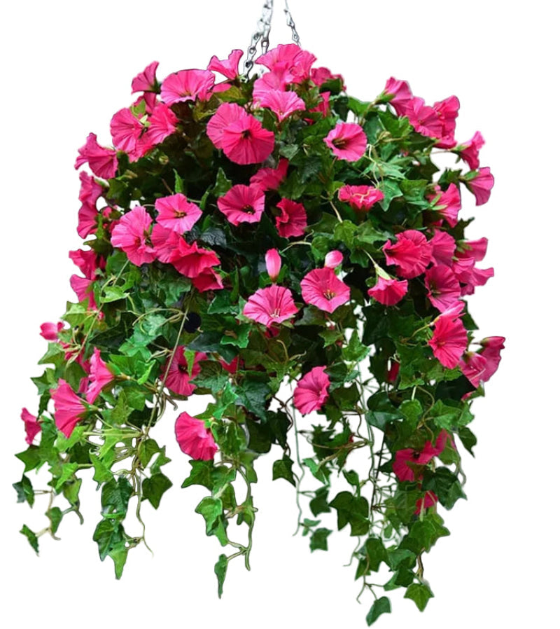 90cm Artificial Climbing Plant with 44 Flowers, UV-Resistant, for Balcony, Garden, and Living Room Decoration, Artificial Hanging Flower | Sansoti
