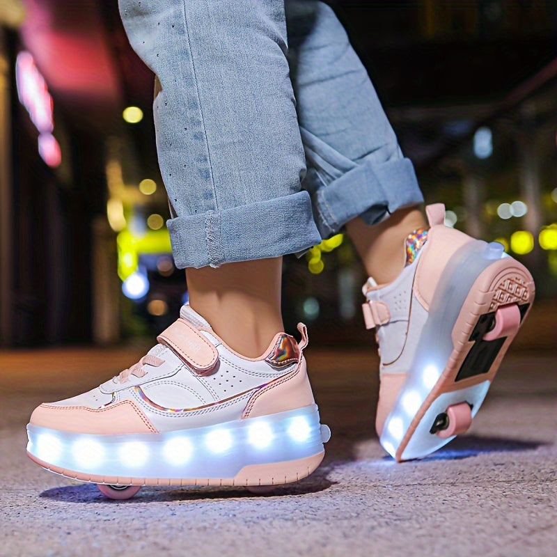 Rollerschoenen voor Kinderen met LED-verlichting – Sportieve Sneakers met Wieltjes – Comfortabel en Veilig – Maat 29-40 | Sansoti