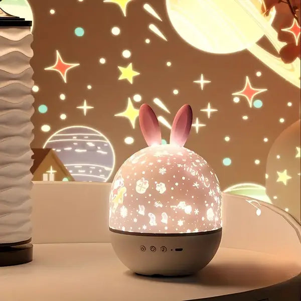 Sterrenprojektor met Muziek & Afstandsbediening Nachtlampje Kinderkamer USB Oplaadbaar Sfeerverlichting | Sansoti
