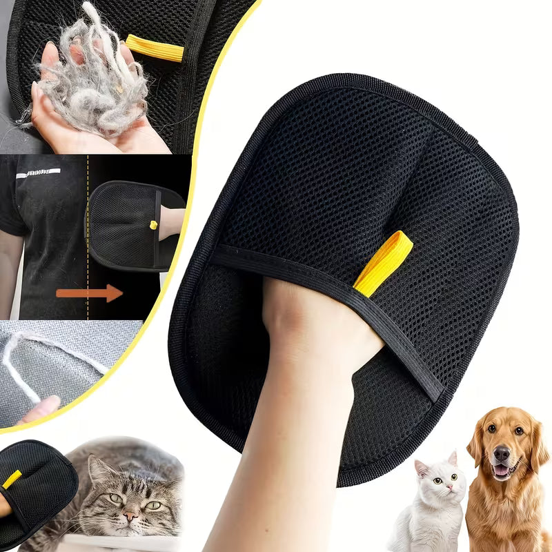 Handschoen voor Huisdierenhaar Verwijderen Dubbelzijdig Siliconen Verzorgingshandschoen Honden Katten | Sansoti