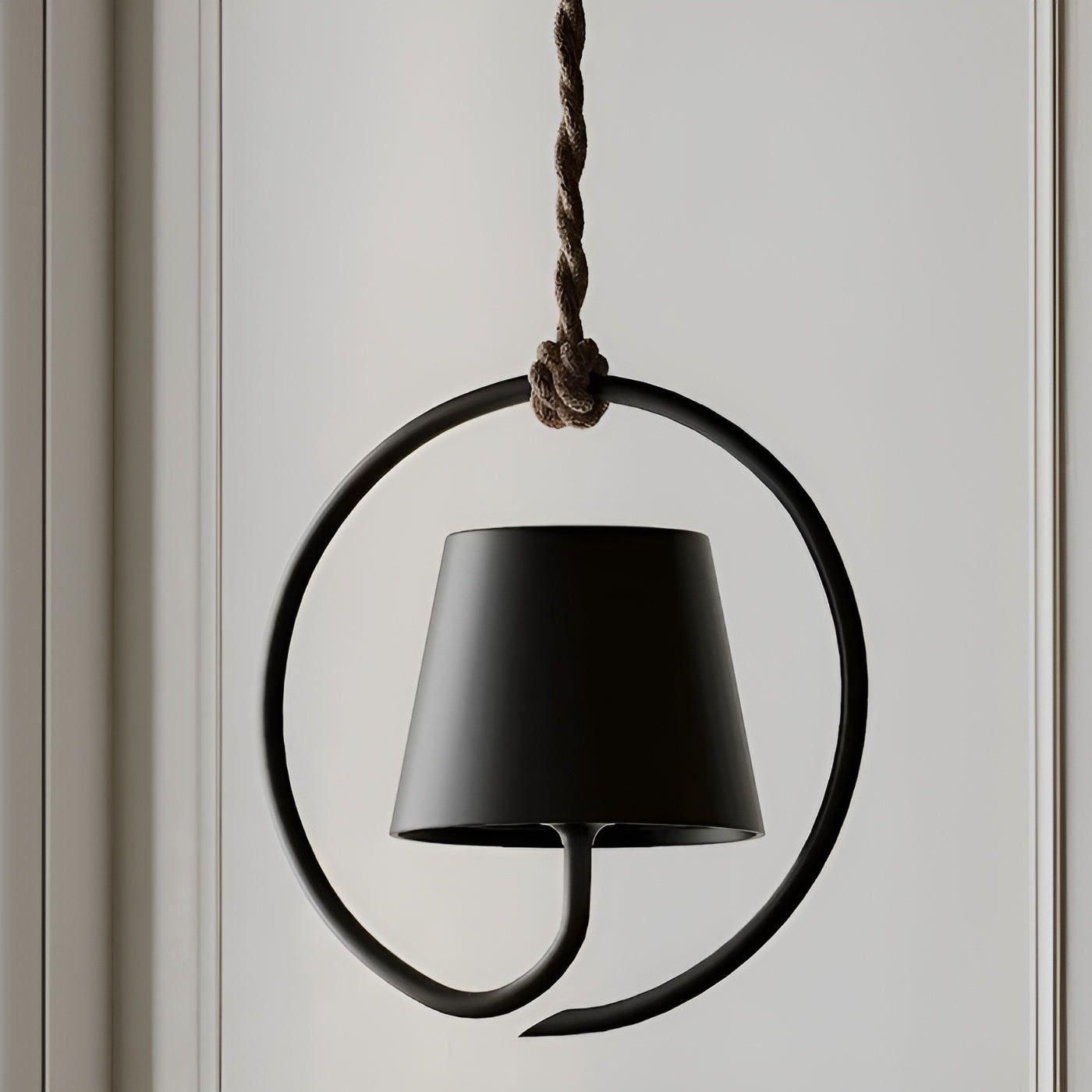 Hanglamp Draadloos Oplaadbaar LED Retro Metaal Zwart Wit Pendellamp Modern | Sansoti