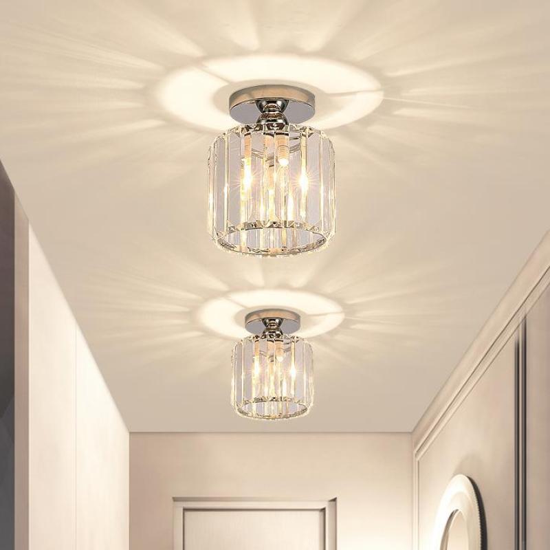 Dimmable Crystal Acrylic Ceiling Light 3 Light Settings Metal Fixture Living Room Bedroom Hallway Modern Design | Sansoti