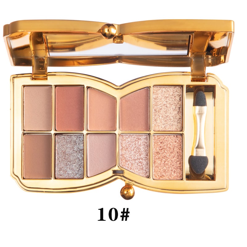 10-Kleurige Glitteroogschaduw Palet – Hoogglans Shimmer Poeder Make-up voor Glamoureuze Oogmake-up – Intense Pigmentatie | Sansoti