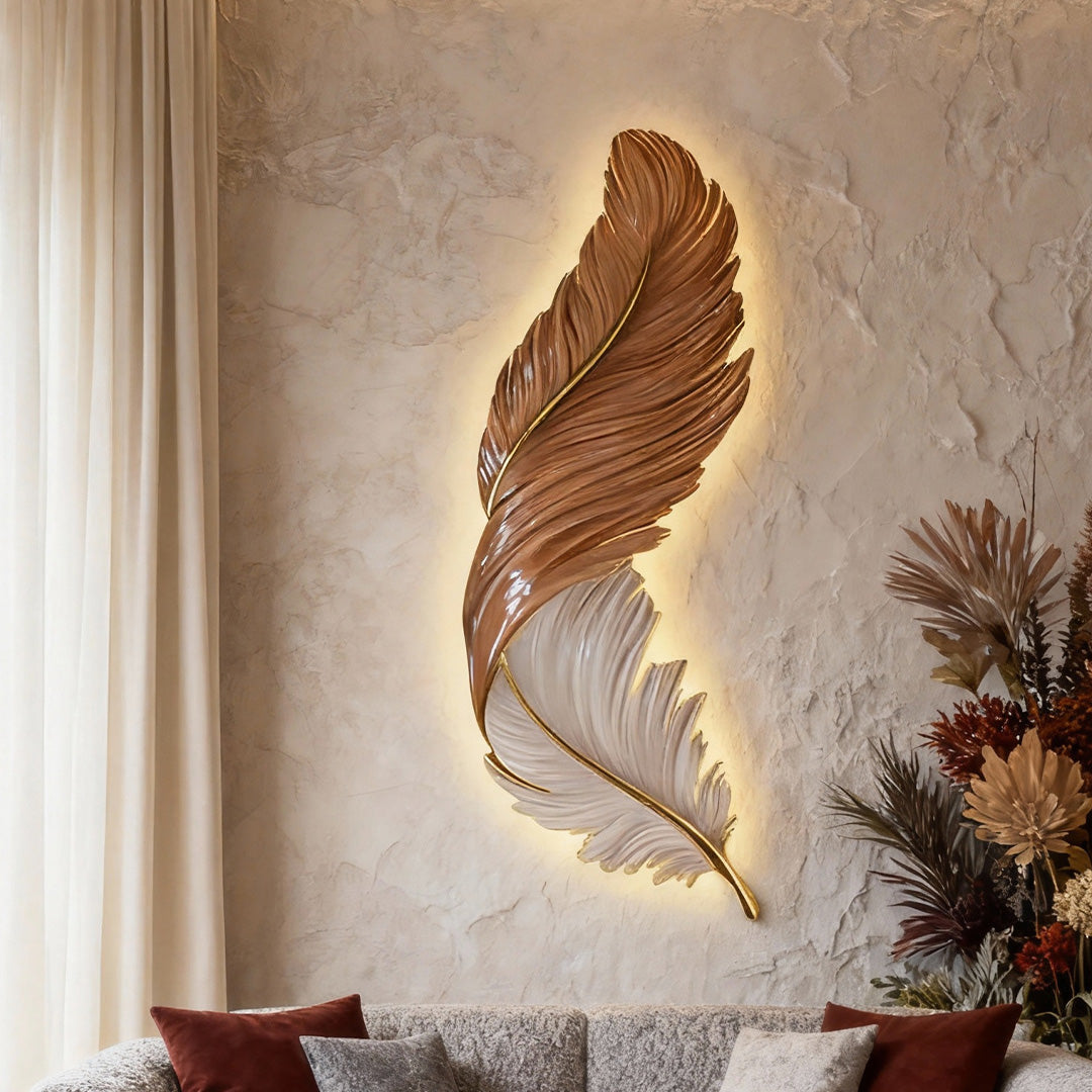 Wandlamp Veer LED Kunstpaneel USB Dimbaar 80cm 120cm | Sansoti