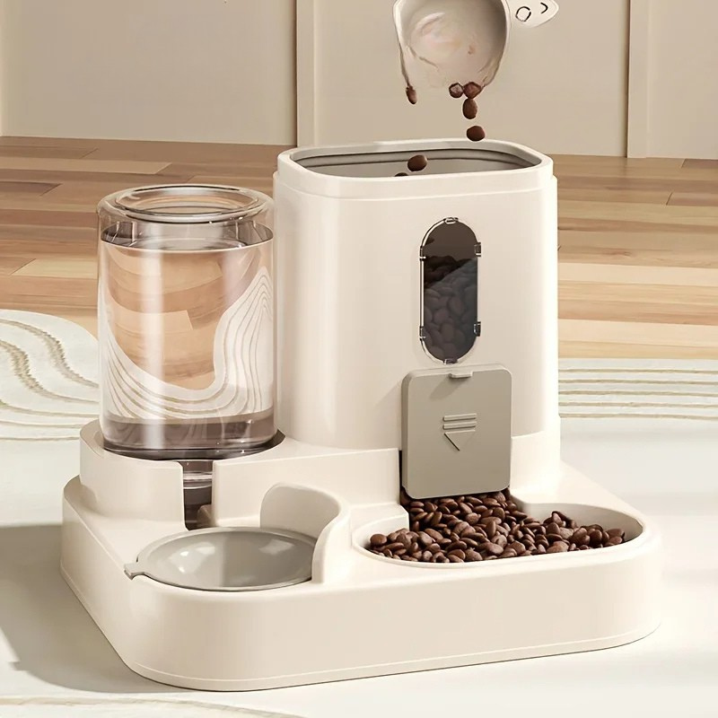 Mangeoire et abreuvoir automatiques pour animaux domestiques à gravité, pour chiens et chats, distributeur de nourriture anti-basculement | Sansoti