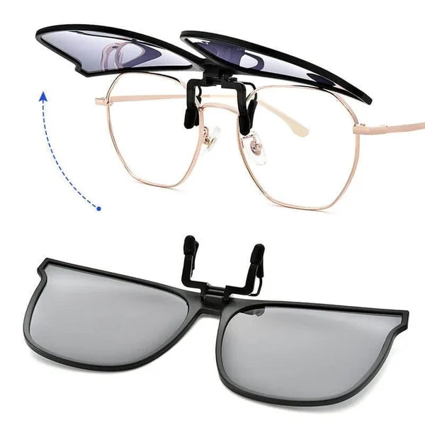 Magnetische Opzetstukjes Clip-On Zonnebril met Polariserende Lenzen UV400 Bescherming voor Brillendragers | Sansoti