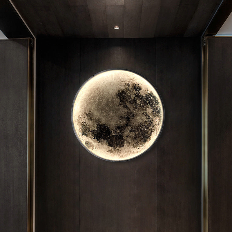Maan Plafondlamp LED Dimbaar Wand Sfeerlicht Wit Warm Licht Kinderkamer Woonkamer Decoratief 3D Design | Sansoti