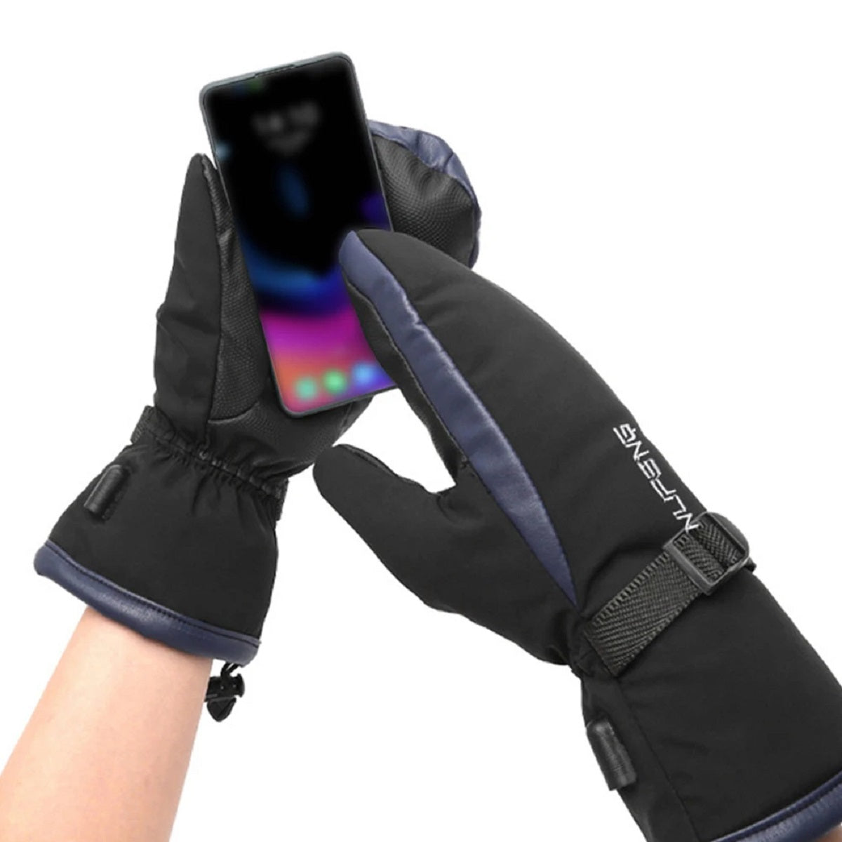USB Verwarmde Handschoenen Dubbelzijdig Waterafstotend Touchscreen Winterwarmte Skiwanten Outdoor Vingertoppen | Sansoti