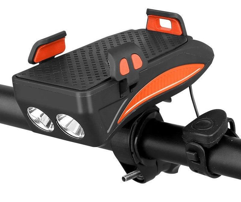 Fietslamp Telefoonhouder Powerbank 4000mAh 400 Lumen Met Claxon | Sansoti
