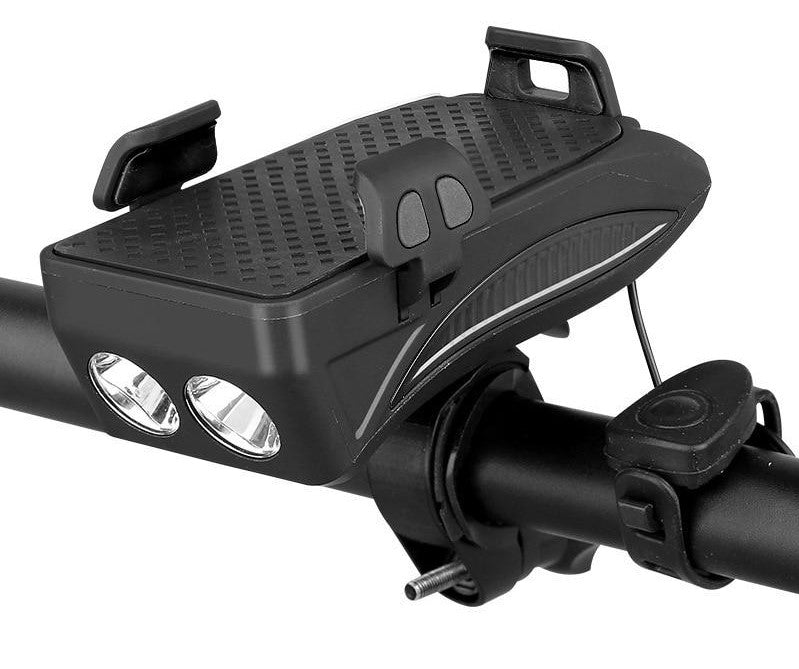 Fietslamp Telefoonhouder Powerbank 4000mAh 400 Lumen Met Claxon | Sansoti