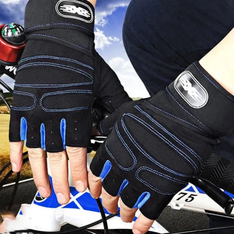 Sporthandschoenen met Polssteun Zwart Schokwerend voor Fitness | sporthandschoenen met polsbescherming gym handschoenen fitnesshandschoenen krachttraining wielrennen ademend antislip