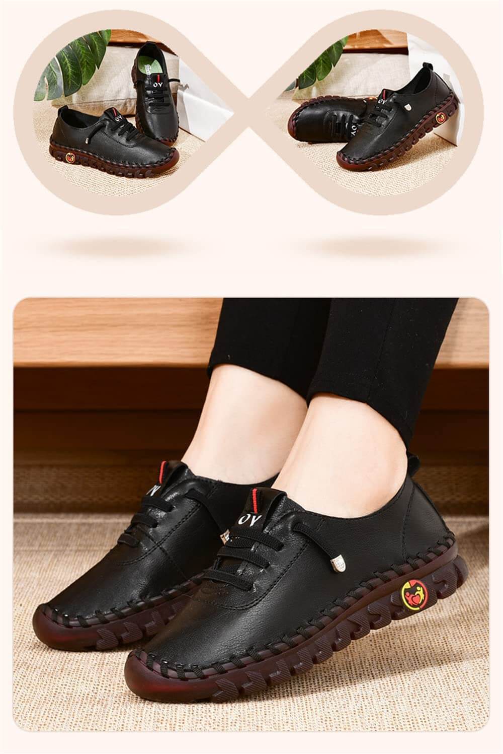 Comfortable Flat Women's Loafer with Arch Support and Orthopedic Sole | Sansoti
