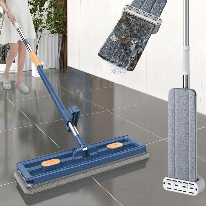 Balai Plat 360° avec Microfibre & Manche Réglable – Nettoyage Sans Traces | Restfield