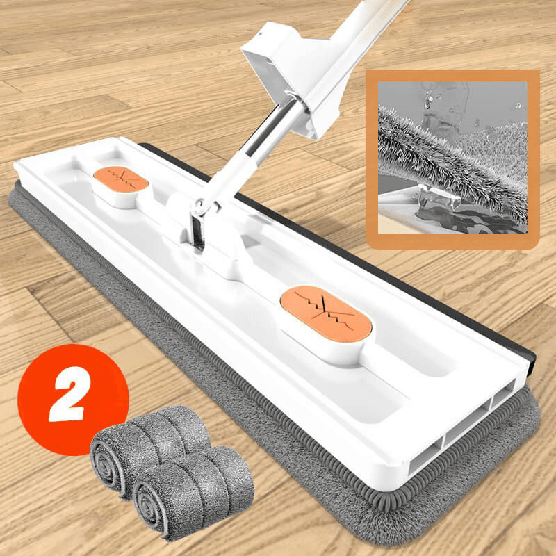 Balai Plat 360° avec Microfibre & Manche Réglable – Nettoyage Sans Traces | Restfield