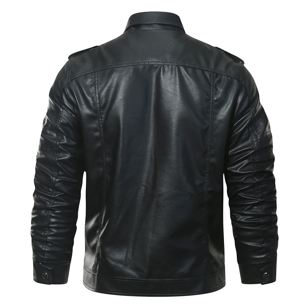 Fleece Bikerjack Kunstleer Waterafstotend Motor Jas Zwart Krasnaadriem Unisex Dames Heren Retro Stijl Mode | Sansoti