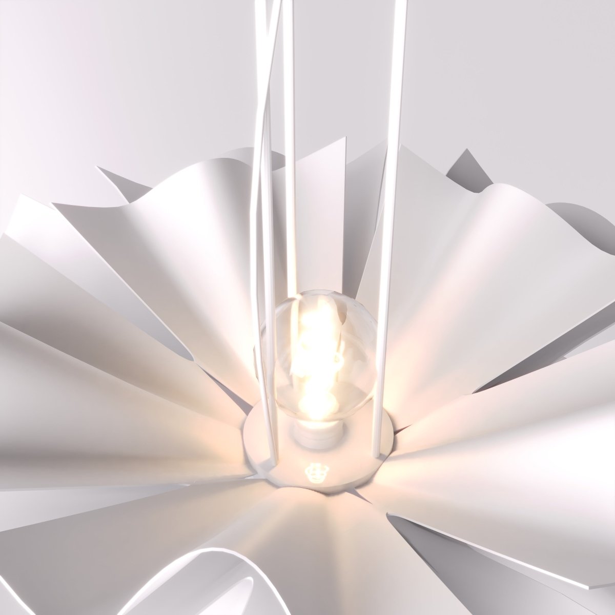Lustre LED sculptural en forme de fleur avec diffusion douce de la lumière | Restfield