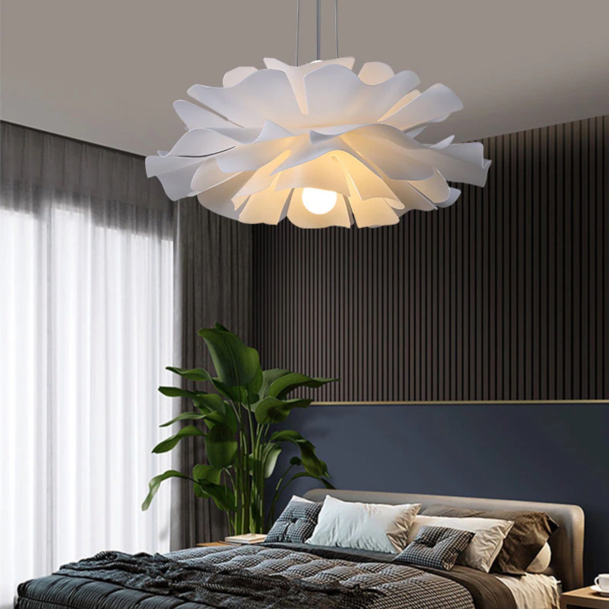 Bloem Hanglamp Acryl Wit Woonkamer Eetkamer Slaapkamer | Sansoti